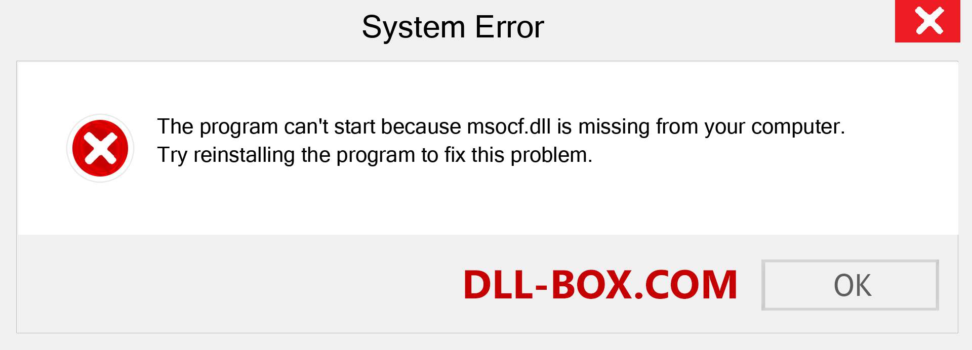  msocf.dll file is missing?. Download for Windows 7, 8, 10 - Fix  msocf dll Missing Error on Windows, photos, images